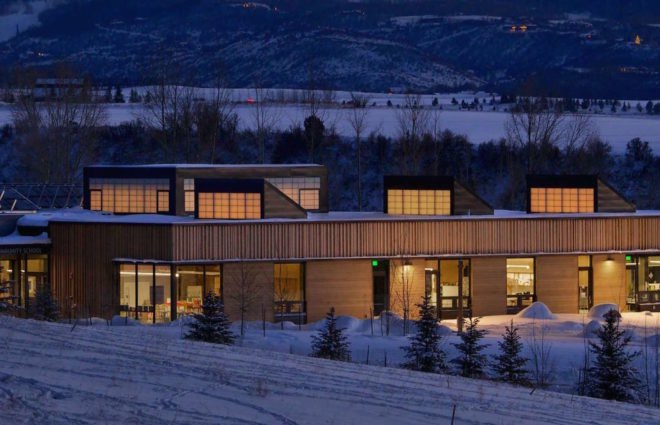 Aspen Community School by Studio B, Aspen Community School, Aspen Community School Colorado, Studio B school renovation, Aspen solar powered school, solar powered primary school,