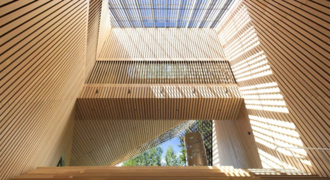 Audain Art Museum, Patkau Architects, museum, British Museum, metal facade, wooden cladding, green architecture, flooding, glass walkways, British Columbia