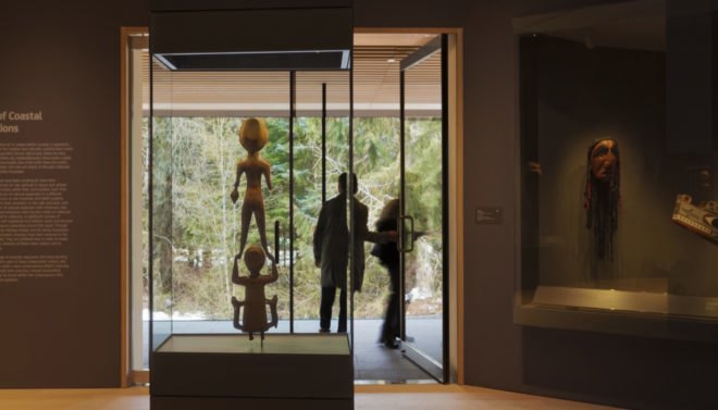 Audain Art Museum, Patkau Architects, museum, British Museum, metal facade, wooden cladding, green architecture, flooding, glass walkways, British Columbia