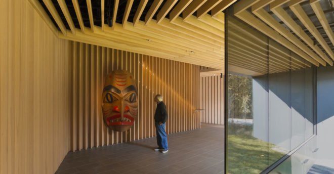 Audain Art Museum, Patkau Architects, museum, British Museum, metal facade, wooden cladding, green architecture, flooding, glass walkways, British Columbia