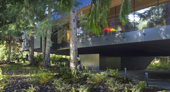 Audain Art Museum, Patkau Architects, museum, British Museum, metal facade, wooden cladding, green architecture, flooding, glass walkways, British Columbia