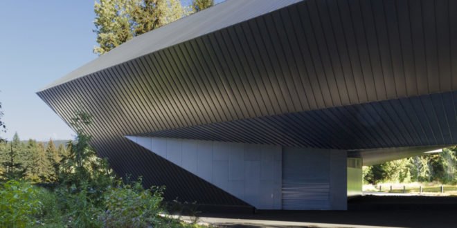 Audain Art Museum, Patkau Architects, museum, British Museum, metal facade, wooden cladding, green architecture, flooding, glass walkways, British Columbia