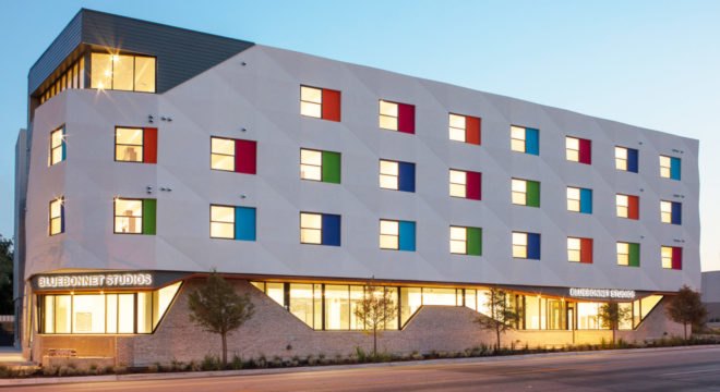 Bluebonnet Studios, social housing,Austin, Forge Craft Architecture + Design, Texas, natural light, occupancy sensors, recycled materials, recycling, green architecture