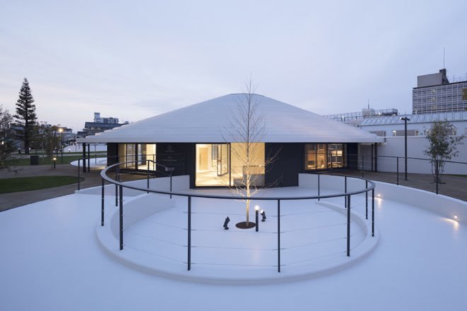 CoFuFun by Nendo, CoFuFun plaza, CoFuFun Japan, CoFuFun Tenri Station, Tenri station plaza, Cofun, ancient Japanese tombs, nendo public space, nendo design, nendo urban design, multirpurpose plaza design, precast white concrete,