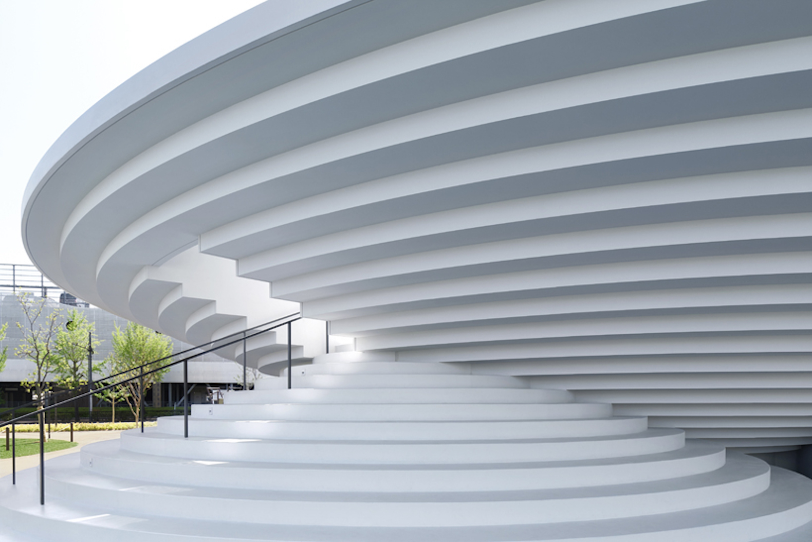 CoFuFun by Nendo, CoFuFun plaza, CoFuFun Japan, CoFuFun Tenri Station, Tenri station plaza, Cofun, ancient Japanese tombs, nendo public space, nendo design, nendo urban design, multirpurpose plaza design, precast white concrete,