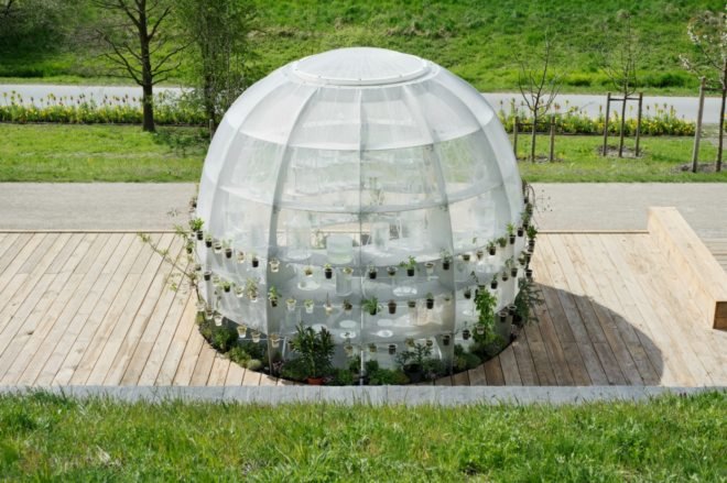 Janet Laurence, inside the flower, inside the flower exhibition, International Garden Exposition, greenhouse exhibition, flower art, flower display, medicinal garden, medicinal garden greenhouse, medicinal garden art display, medicinal garden art, exhibition of medicinal plants, edible flowers, flower displays, garden exhibition, mesh greenhouse, plant architecture, green design, garden architecture, greenhouse architecture
