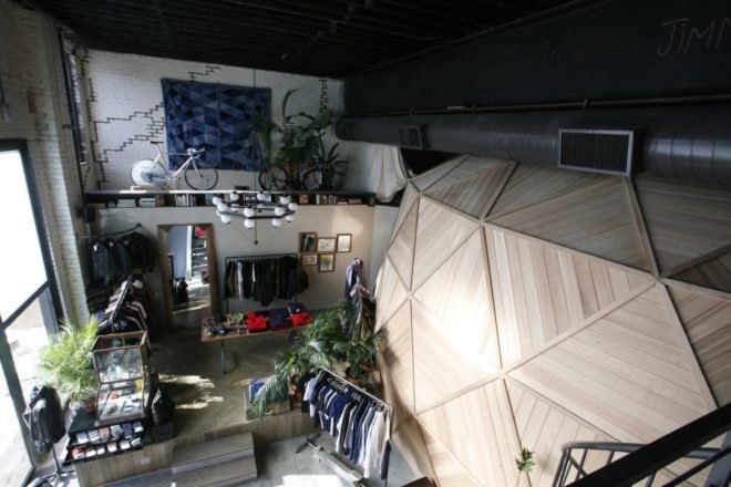 Kinfolk 94 by Berg Design Architecture, Kinfolk Williamsburg, Kinfolk 94 architecture, Kinfolk architecture, Kinfolk on Wythe Avenue, Kinfolk and Buckminster Fuller, timber geodesic dome, timber geodesic shell,