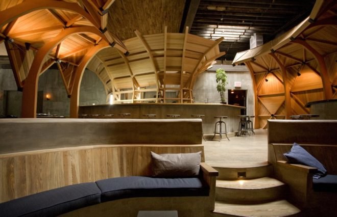 Kinfolk 94 by Berg Design Architecture, Kinfolk Williamsburg, Kinfolk 94 architecture, Kinfolk architecture, Kinfolk on Wythe Avenue, Kinfolk and Buckminster Fuller, timber geodesic dome, timber geodesic shell,