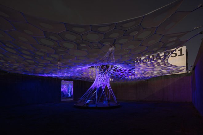 Lumen by Jenny Sabin Studio, Lumen at MoMA PS1, YAP 2017 winner, Warm Up installation MoMA, MOMA Warm Up, Lumen YAP 2017, Young Architects Program MoMA, MoMA PS1 summer installation, Lumen in NYC, Lumen canopy, Lumen art,