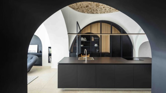 Modern Cave, Pitsou Kedem Architects, cave, Israel, vaulted ceilings, green renovation, natural light, renovated interior, green interior