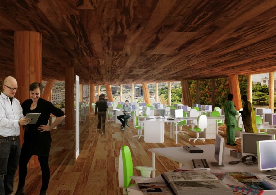 Hermann Kamte & Associates, Native Skyscraper, Experimental Hybrid Wooden Tower, cameroon wooden skyscraper, skyscraper designs, timber skyscrapers, cameroon urban design, skyscapers africa, skyscraper design for cameroon, sustainable design, green design, green building, timber buildings, timber architecture,