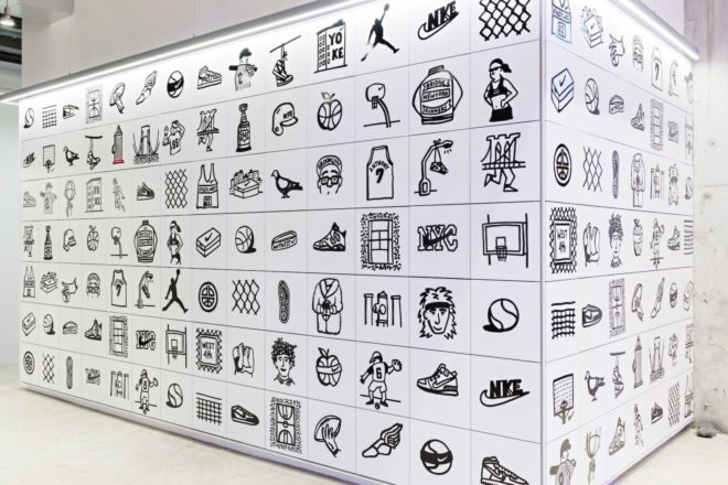 Nike New York Headquarters, Nike New York City, Nike and Miniwiz, Nike NYC headquarters, indoor basketball court in office, office VW van, creative open plan office,