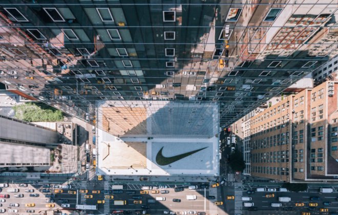 Nike New York Headquarters, Nike New York City, Nike and Miniwiz, Nike NYC headquarters, indoor basketball court in office, office VW van, creative open plan office,