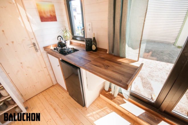 Ostara by Baluchon, Baluchon tiny house builder, France tiny house, Toulouse tiny house, French style tiny house, rustic tiny house, Ostara tiny house, tiny house on horse farm,