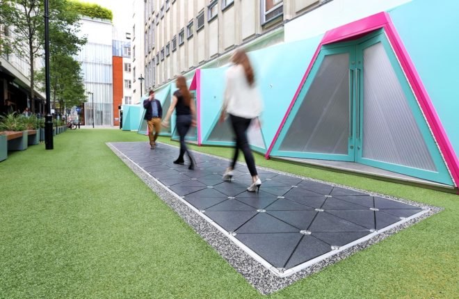 Pavegen, Bird Street, pavement, pavements, street, streets, energy, electricity, energy harvesting, footstep, footsteps, smart street, smart streets, technology, app, apps, sustainability, London, West End