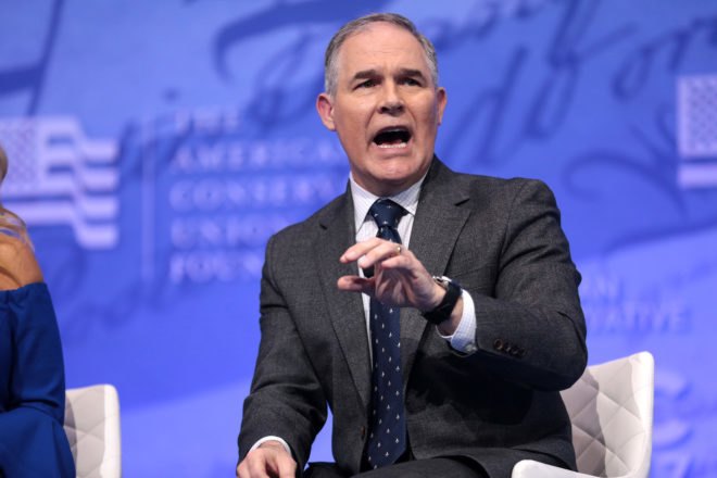 Scott Pruitt, Pruitt, Environmental Protection Agency, EPA, Donald Trump, Trump administration, Andrew Liveris, Dow, Dow Chemical, chlorpyrifos, pesticide, pesticides, environment, politics