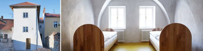Stajnhaus by ORA, Stajnhaus Mikulov, Stajnhaus guest house, adaptive reuse in Czech Republic, home turned into guesthouse, 16th century adaptive reuse,