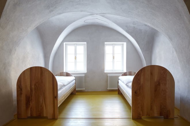 Stajnhaus by ORA, Stajnhaus Mikulov, Stajnhaus guest house, adaptive reuse in Czech Republic, home turned into guesthouse, 16th century adaptive reuse,