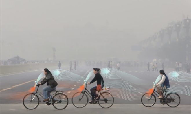 Studio Roosegaarde, Daan Roosegaarde, smog-free, bicycles, China, Beijing, pollution, air pollution,