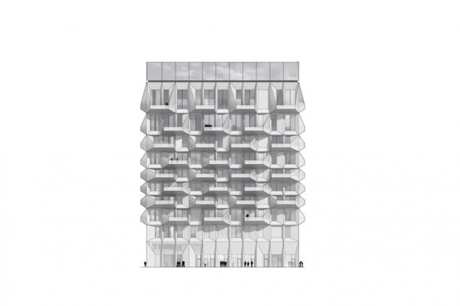 the Silo by COBE, The Silo Nordhavn, The Silo apartments, repurposed silo architecture, galvanized steel facade, adaptive reuse apartments, Nordhavn apartments, adaptive reuse silo