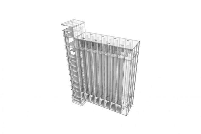 the Silo by COBE, The Silo Nordhavn, The Silo apartments, repurposed silo architecture, galvanized steel facade, adaptive reuse apartments, Nordhavn apartments, adaptive reuse silo