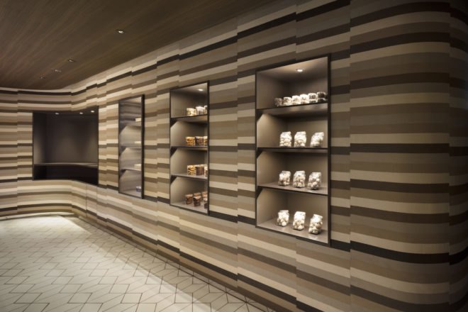 à tes souhaits!, à tes souhaits! Kichijoji, à tes souhaits design by nendo, nendo store design, nendo interior design, modern ice cream shop, contemporary patisserie design, Japanese patisserie interior design, contemporary earth walls, earth walls in retail