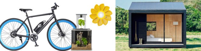 Father's Day, Father's Day gift ideas, bikes, free Italian building, timber cabin, electric bike, RuckJack, EcoQube C, portable aquarium, Propella 2.0, gift ideas, Dads, shoes, eco-friendly shoes, MUJI hut, portable solar lamp, FSC wood blocks, Tsumiki blocks,