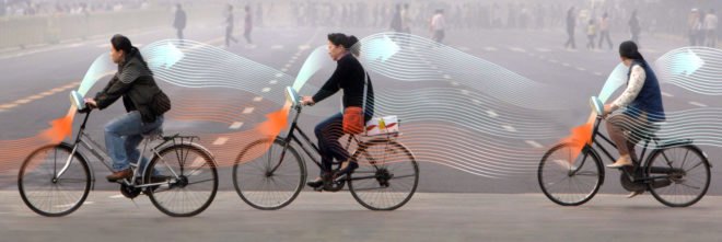 Studio Roosegaarde, Daan Roosegaarde, smog-free, bicycles, China, Beijing, pollution, air pollution,
