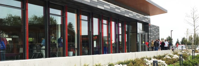 Tukwila Library, Perkins+Will, green-roofed library in Tukwila, green library King County, library with carbon-negative roof