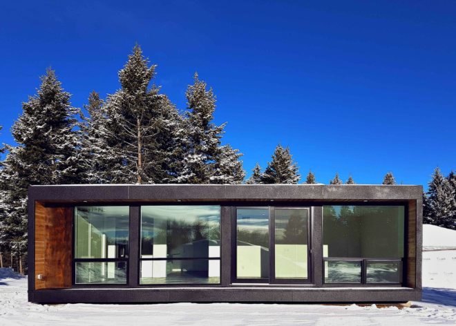 Honomobo shipping container home, prefab homes, shipping container design, green design, sustainable design, sustainable home design, shipping container homes, honomodo container homes, highly efficient shipping container homes, high-grade insulation, net positive home designs, eco homes, shipping container construction, solar power, modular construction,
