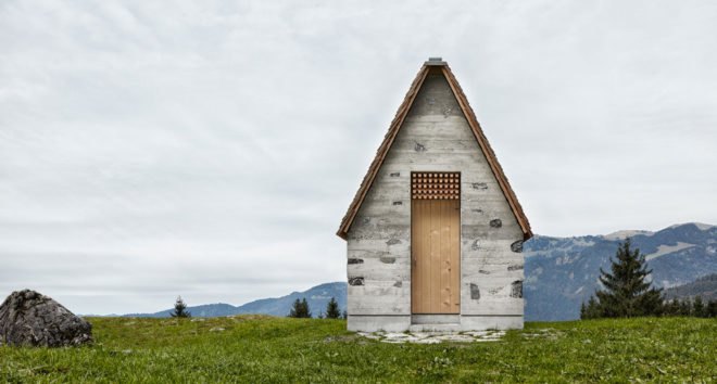 Wirmboden chapel, Innauer-Matt Architects, chapel, Austria, locally sourced stone, natural building materials, natural light, spruce, stone, green architecture, tiny buildings