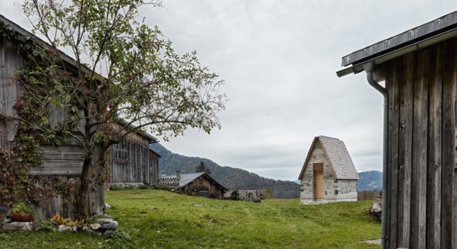 Wirmboden chapel, Innauer-Matt Architects, chapel, Austria, locally sourced stone, natural building materials, natural light, spruce, stone, green architecture, tiny buildings