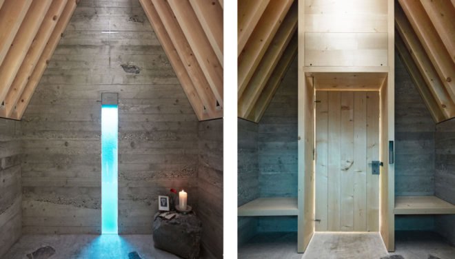 Wirmboden chapel, Innauer-Matt Architects, chapel, Austria, locally sourced stone, natural building materials, natural light, spruce, stone, green architecture, tiny buildings