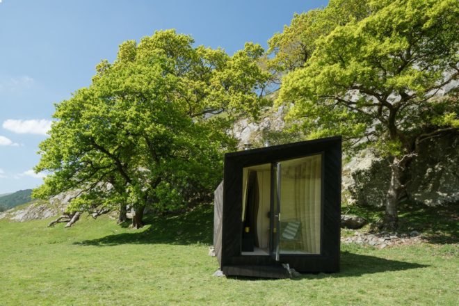 Arthur's cave cabin, Arthur's cave by Miller Kendrick architects, Arthur's cave by Epic Retreats, Arthur's cave in Welsh countryside, Arthur's cave in Wales, sheep wool insulation,