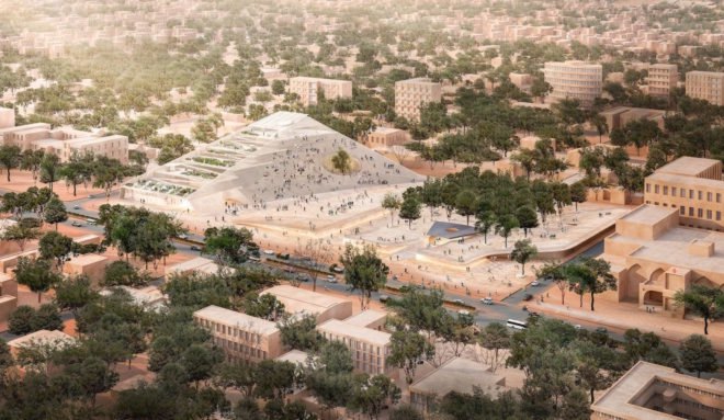 Burkina Faso National Assembly by Francis Kere, Burkina Faso parliament building, Burkina Faso national assembly, Ouagadougou national assembly, solar shading Burkina Faso, Ouagadougou architecture, Francis Kéré architecture