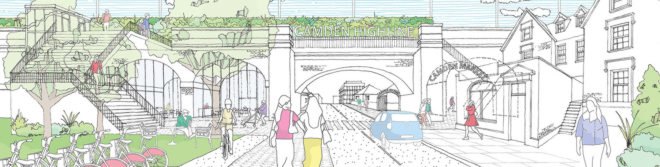 Camden Highline, railway, public park, High Line, Camden Town Unlimited, crowdfunding campaign, green architecture, green renovation, public spaces, community garden