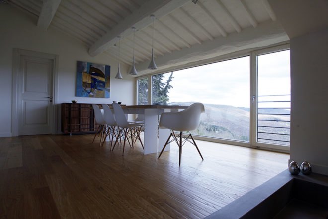 Chianti Hills farmhouse by Lenzi + Baglini Architetti, renovated farmhouse, adaptive reuse farmhouse, Tuscany farmhouse contemporary, contemporary farmhouse redesign, Chianti Hills architecture
