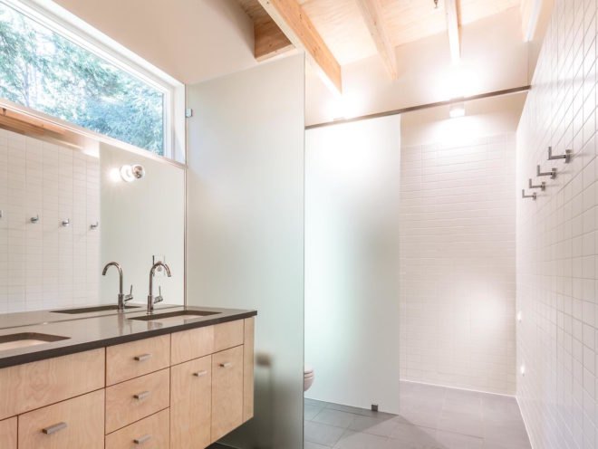 Courtyard House on a River by Robert Hutchison Architecture, Greenwater modern architecture, small home living movement, western red cedar clad home, Seattle retreat, zen like retreat, Crystal River Ranch House by Robert Hutchison Architecture