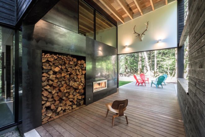 Courtyard House on a River by Robert Hutchison Architecture, Greenwater modern architecture, small home living movement, western red cedar clad home, Seattle retreat, zen like retreat, Crystal River Ranch House by Robert Hutchison Architecture