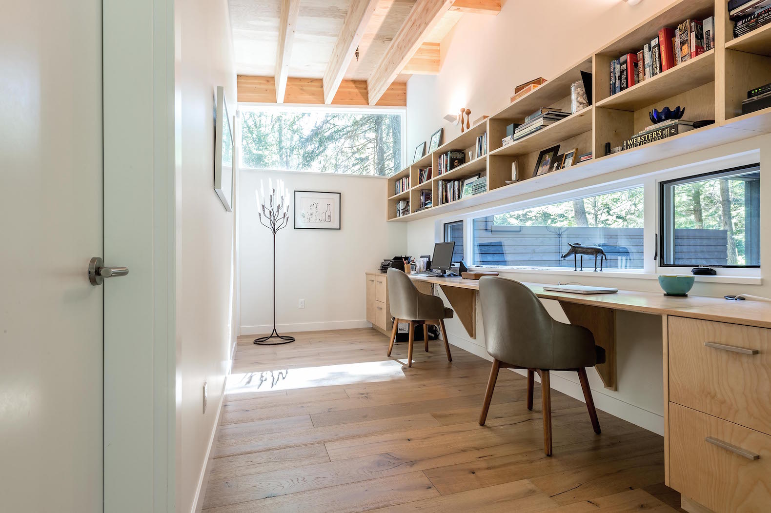 Courtyard House on a River by Robert Hutchison Architecture, Greenwater modern architecture, small home living movement, western red cedar clad home, Seattle retreat, zen like retreat,