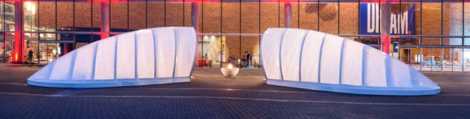 ELEVATE by DBR, LVL construction, ELEVATE for TED2016, ELEVATE TED conference, Design Build Research TED architecture, warming huts architecture, pop up warming huts, ELEVATE in Vancouver, laminated veneer lumber construction