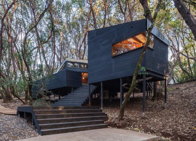Forest House by Envelope A+D, Forest House by Envelope Architecture + Design, Forest House in Northern California, holiday retreat california, unconventional holiday retreat, holiday home in Mendocino county, tent cabins