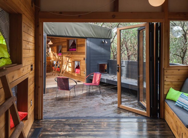 Forest House by Envelope A+D, Forest House by Envelope Architecture + Design, Forest House in Northern California, holiday retreat california, unconventional holiday retreat, holiday home in Mendocino county, tent cabins