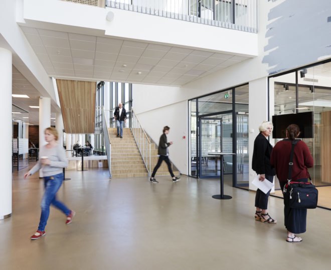 Herningsholm Vocational School by C.F. Møller Architects, C.F. Møller Architects school design, Herningsholm Vocational School, alternative school design, schools optimized for learning in architecture