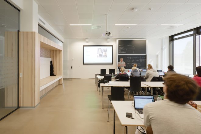 Herningsholm Vocational School by C.F. Møller Architects, C.F. Møller Architects school design, Herningsholm Vocational School, alternative school design, schools optimized for learning in architecture