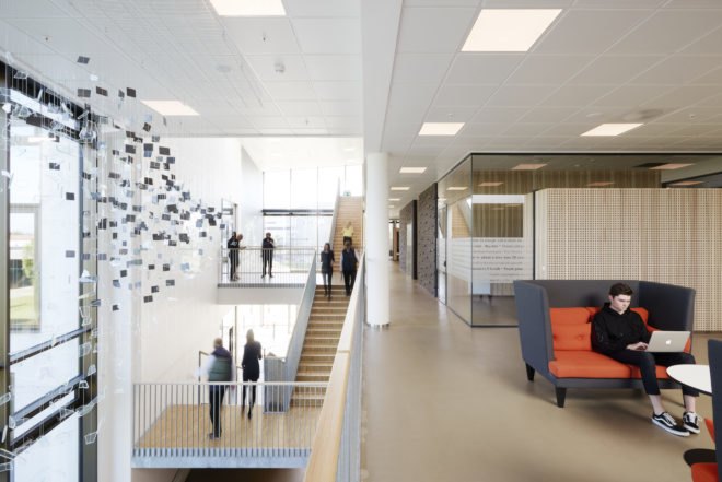 Herningsholm Vocational School by C.F. Møller Architects, C.F. Møller Architects school design, Herningsholm Vocational School, alternative school design, schools optimized for learning in architecture