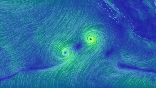 Fujiwhara dance, Fujiwhara effect, global warming, climate change, Tropical Storm Hilary, Tropical Storm Irwin, hurricane season, tropical storm season, hurricane dance, tropical storm dance,