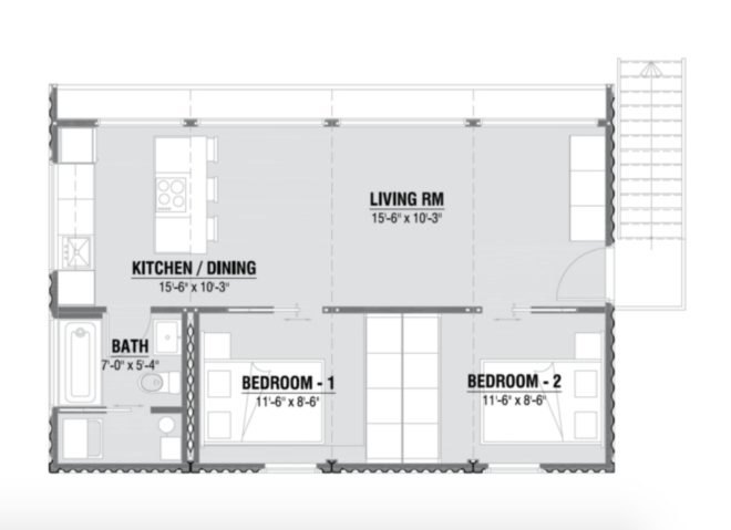 Honomobo shipping container home, prefab homes, shipping container design, green design, sustainable design, sustainable home design, shipping container homes, honomodo container homes, highly efficient shipping container homes, high-grade insulation, net positive home designs, eco homes, shipping container construction, solar power, modular construction,