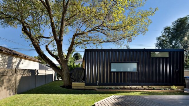 Honomobo shipping container home, prefab homes, shipping container design, green design, sustainable design, sustainable home design, shipping container homes, honomodo container homes, highly efficient shipping container homes, high-grade insulation, net positive home designs, eco homes, shipping container construction, solar power, modular construction,