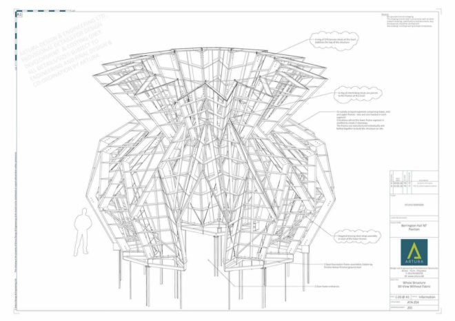Look! Look! Look! by Studio Morison, Trust New Art at Berrington Hall, Capability Brown Trust New Art, walled garden Look! Look! Look!, Look! Look! Look! pavilion, pineapple architecture, pineapple pavilion, Arts Council England and Studio Morison,
